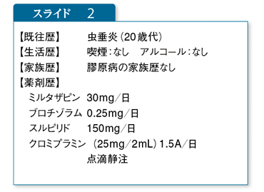 発熱・抑うつを呈して紹介された70歳，女性 ［国立国際医療研究